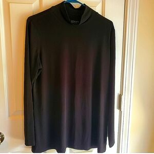 Susan Graver Essentials Mock Neck Tunic Black